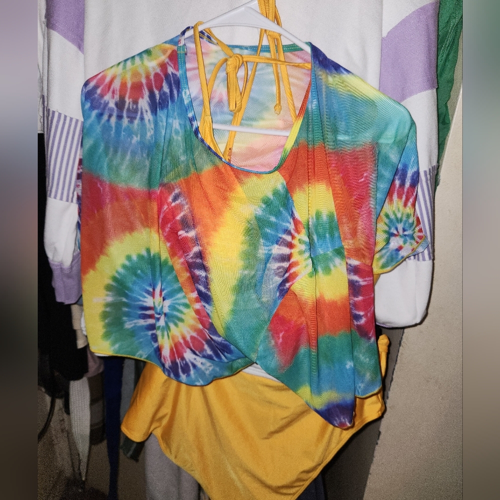 Tye die bathing suit 3 piece